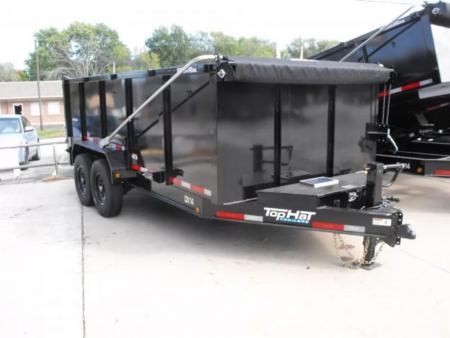 New Dump Trailer 83 X 16 14K 4' Walls Tarp 7 Gauge Floor I-Beam 30 Watt Pnl