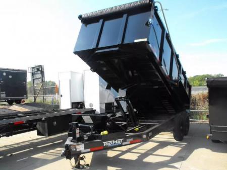 New Dump Trailer 83 X 16 14K 4' Walls Tarp 7 Gauge Floor I-Beam 30 Watt Pnl