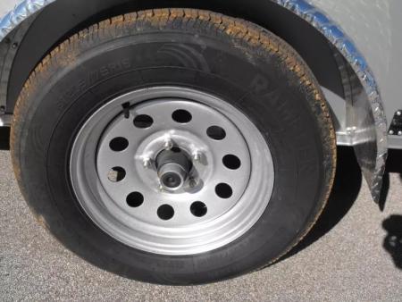 New Enclosed Trailer 7 X 10  Barn Door Concession Window 30 Amp Package Color Silver Mist