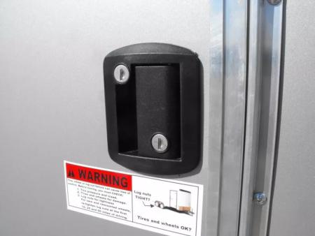 New Enclosed Trailer 7 X 10  Barn Door Concession Window 30 Amp Package Color Silver Mist