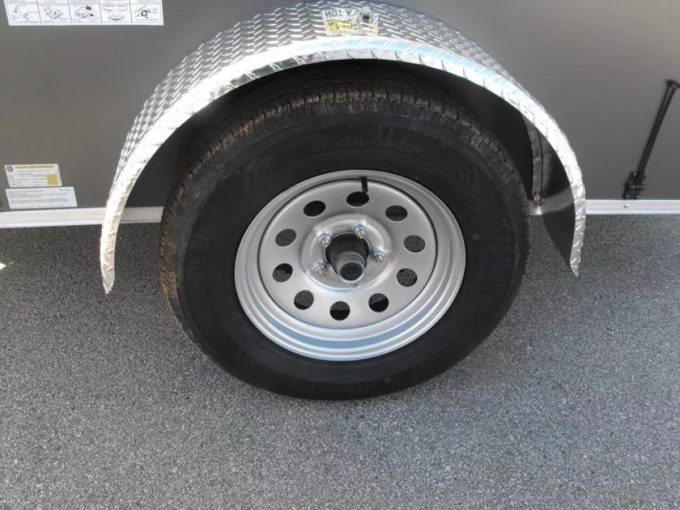 New Enclosed Trailer 7 X 10 barn Door Concession Window 30 Amp Package Color Charcoal