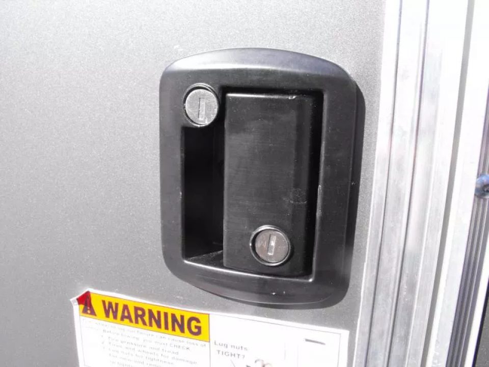 New Enclosed Trailer 7 X 10 barn Door Concession Window 30 Amp Package Color Charcoal