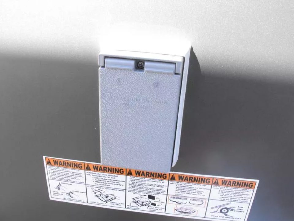 New Enclosed Trailer 7 X 10 barn Door Concession Window 30 Amp Package Color Charcoal