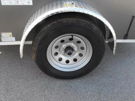 New Enclosed Trailer 7 X 10 barn Door Concession Window 30 Amp Package Color Charcoal