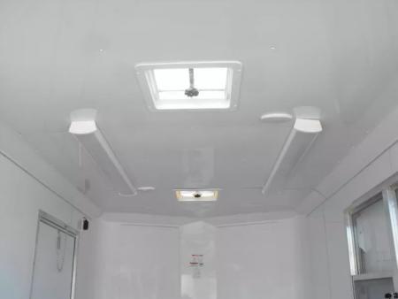 New Enclosed Trailer 7 X 10 barn Door Concession Window 30 Amp Package Color Charcoal