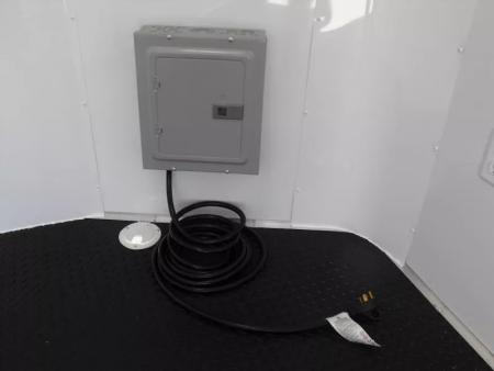 New Enclosed Trailer 7 X 10 barn Door Concession Window 30 Amp Package Color Charcoal