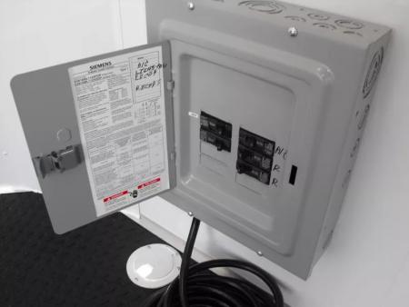 New Enclosed Trailer 7 X 10 barn Door Concession Window 30 Amp Package Color Charcoal