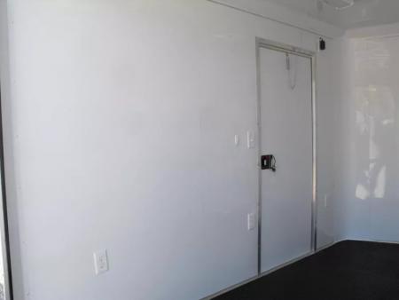 New Enclosed Trailer 7 X 10 barn Door Concession Window 30 Amp Package Color Charcoal