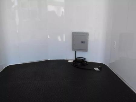 New Enclosed Trailer 7 X 10 barn Door Concession Window 30 Amp Package Color Charcoal