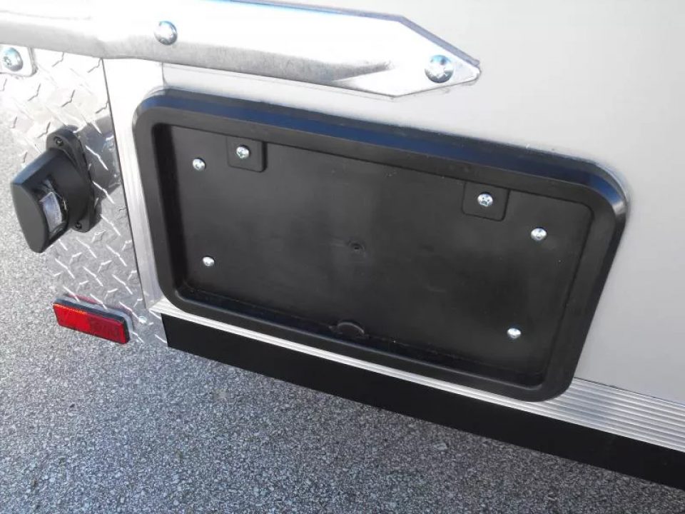 New Enclosed Trailer 7 X 12 Barn Door Concession Window 30 Amp Package Color Silver Mist