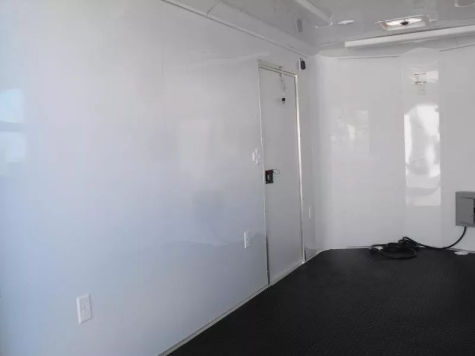 New Enclosed Trailer 7 X 12 Barn Door Concession Window 30 Amp Package Color Silver Mist