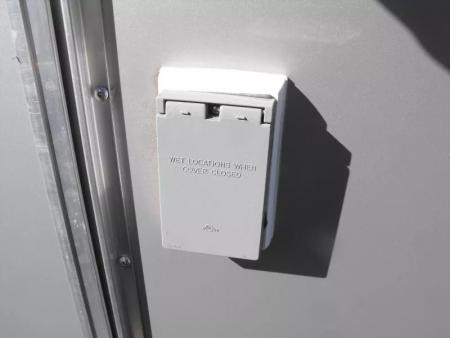 New Enclosed Trailer 7 X 12 Barn Door Concession Window 30 Amp Package Color Silver Mist