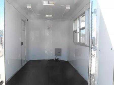 New Enclosed Trailer 7 X 12 Barn Door Concession Window 30 Amp Package Color Silver Mist