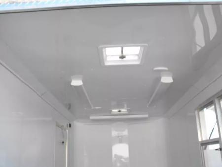 New Enclosed Trailer 7 X 12 Barn Door Concession Window 30 Amp Package Color Silver Mist