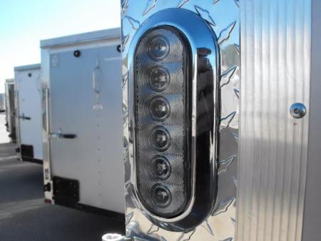 New Enclosed Trailer 7 X 12 Barn Door Concession Window 30 Amp Package Color Silver Mist