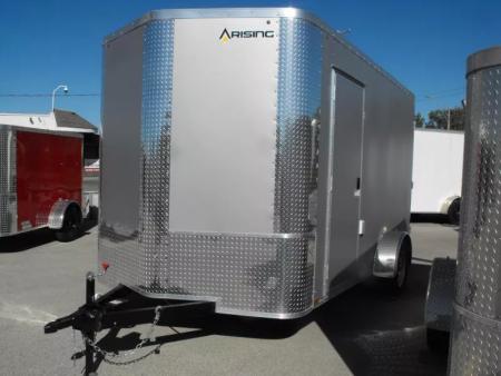 New Enclosed Trailer 7 X 12 Barn Door Concession Window 30 Amp Package Color Silver Mist
