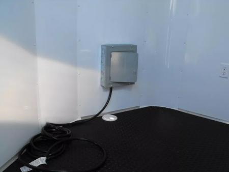 New Enclosed Trailer 7 X 12 Barn Door Concession Window 30 Amp Package Color Silver Mist