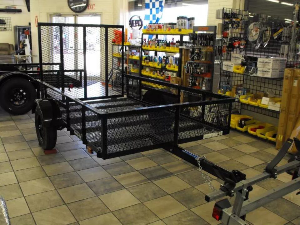 New Utility Trailer 5 X 8 Ramp Mesh Floor & Sides