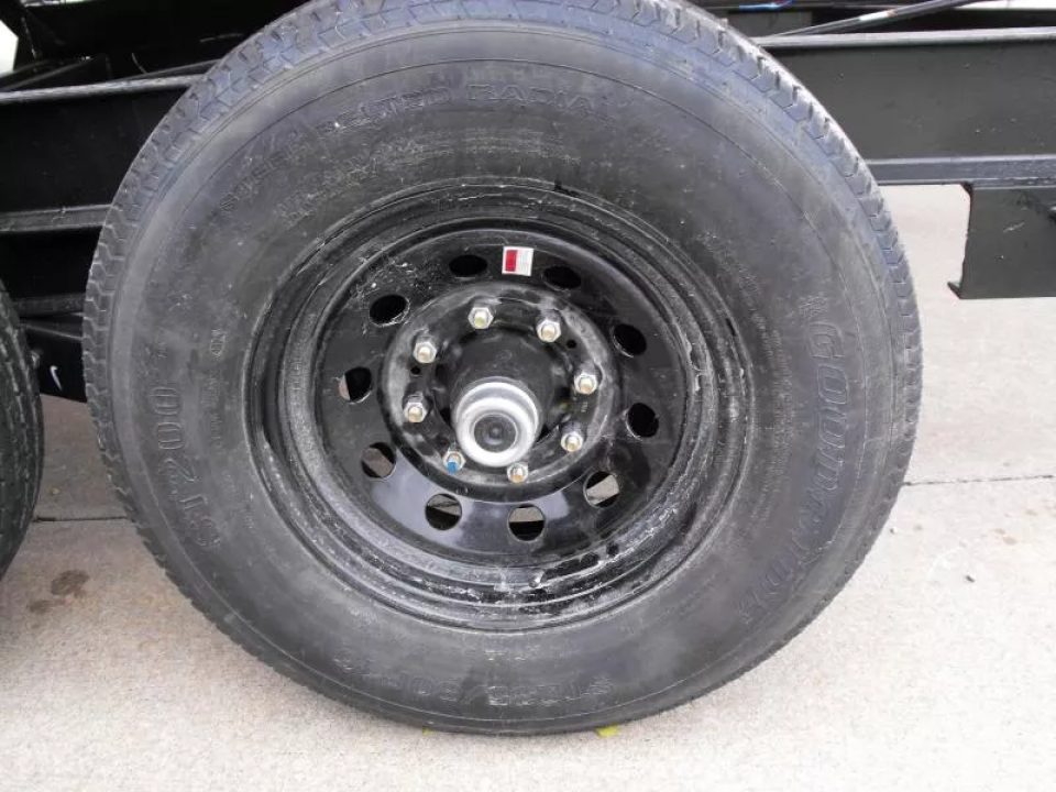 New Dump Trailer 7 X 12 Spreader Gate 12000 GVWR Tarp & 6" Wood Side Extensions & Tarp Included