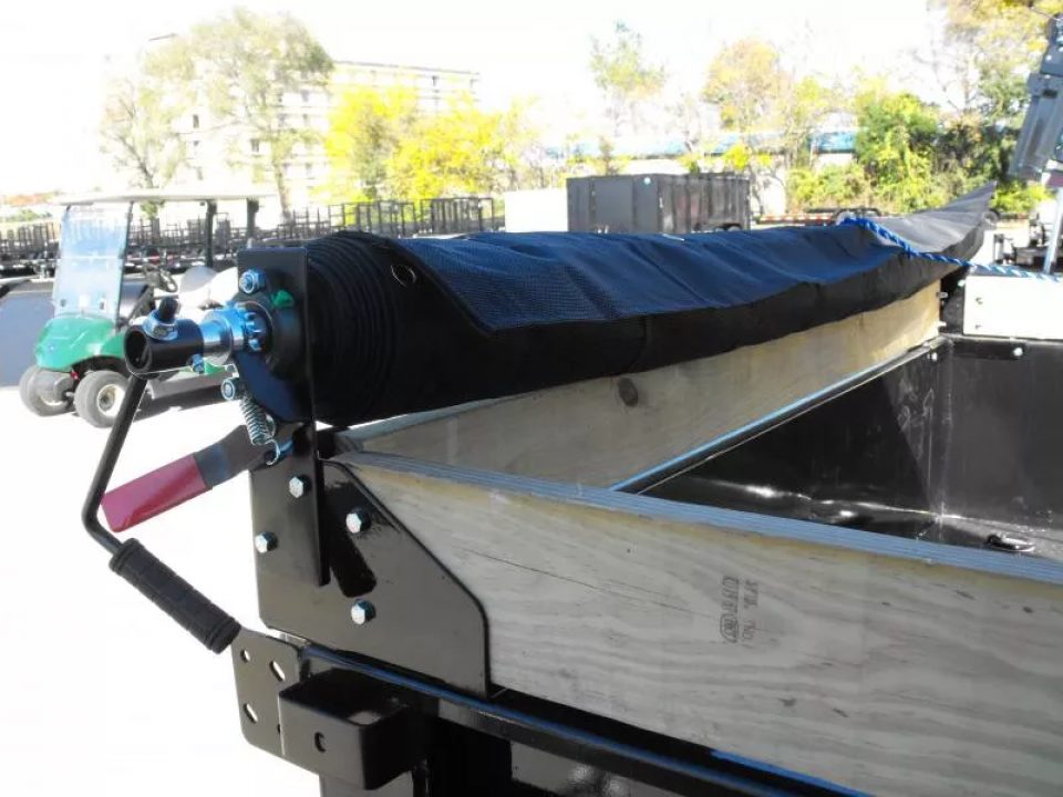 New Dump Trailer 7 X 12 Spreader Gate 12000 GVWR Tarp & 6" Wood Side Extensions & Tarp Included