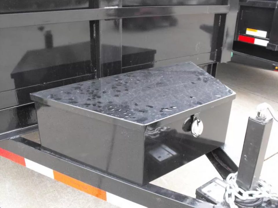 New Dump Trailer 7 X 12 Spreader Gate 12000 GVWR Tarp & 6" Wood Side Extensions & Tarp Included