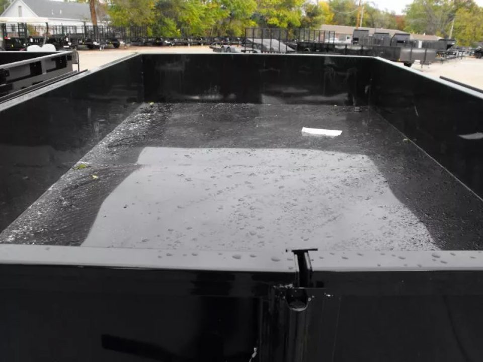 New Dump Trailer 7 X 12 Spreader Gate 12000 GVWR Tarp & 6" Wood Side Extensions & Tarp Included