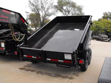 New Dump Trailer 7 X 12 Spreader Gate 12000 GVWR Tarp & 6" Wood Side Extensions & Tarp Included
