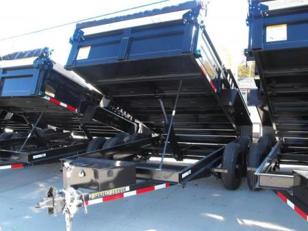 New Dump Trailer 7 X 12 Spreader Gate 12000 GVWR Tarp & 6" Wood Side Extensions & Tarp Included