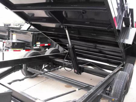 New Dump Trailer 7 X 12 Spreader Gate 12000 GVWR Tarp & 6" Wood Side Extensions & Tarp Included