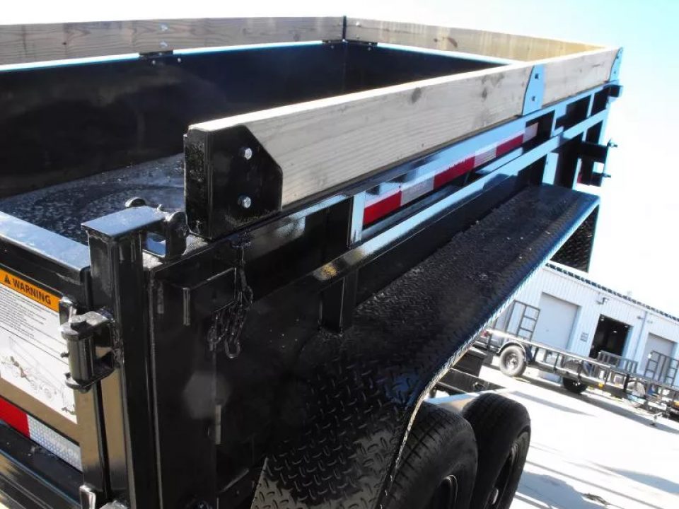 New Dump Trailer 5 X 10 Low Profile With 6" Wood Extension  (9990 GVWR) Spreader Gate