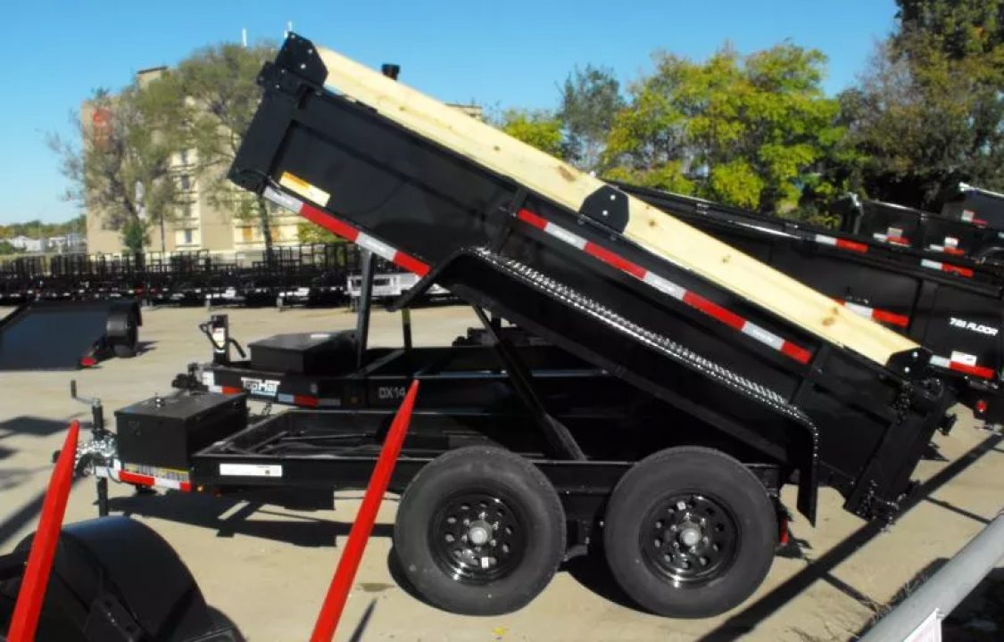 New Dump Trailer 5 X 10 Low Profile With 6" Wood Extension  (9990 GVWR) Spreader Gate
