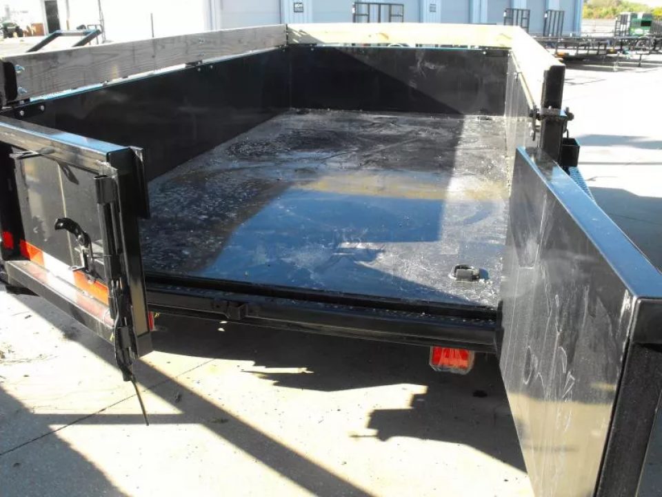 New Dump Trailer 5 X 10 Low Profile With 6" Wood Extension  (9990 GVWR) Spreader Gate