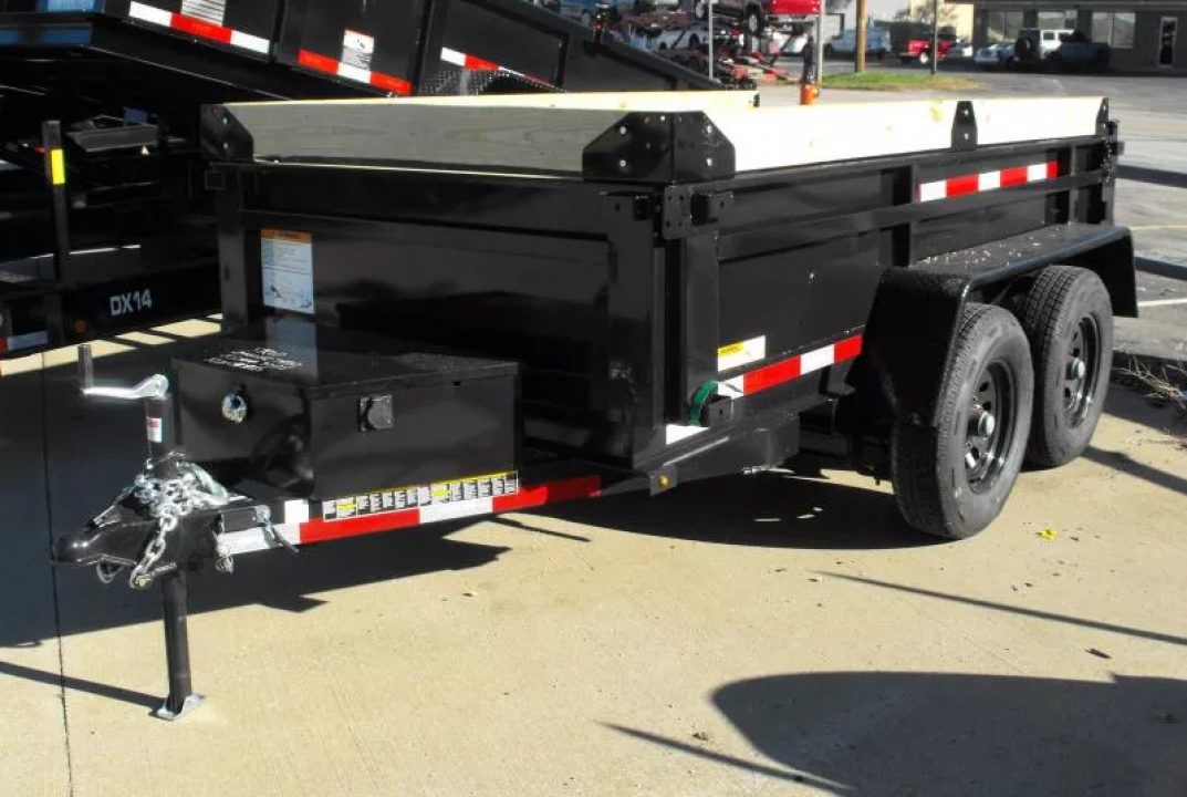 New Dump Trailer 5 X 10 Low Profile With 6" Wood Extension  (9990 GVWR) Spreader Gate
