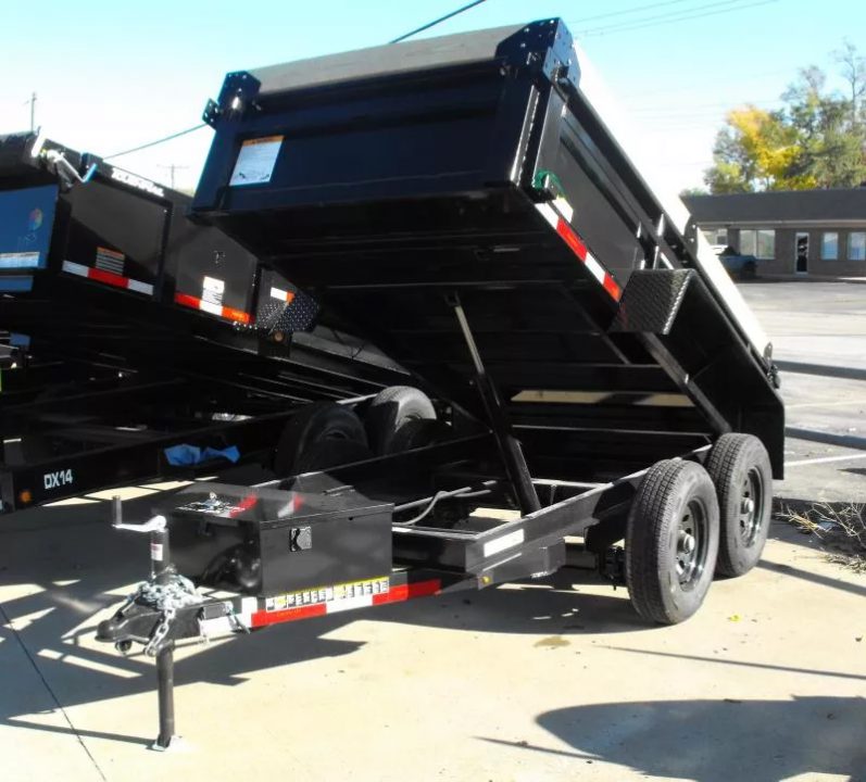 New Dump Trailer 5 X 10 Low Profile With 6" Wood Extension  (9990 GVWR) Spreader Gate