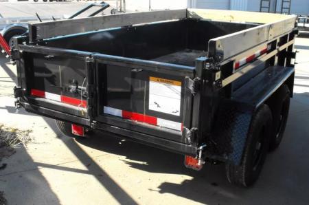 New Dump Trailer 5 X 10 Low Profile With 6" Wood Extension  (9990 GVWR) Spreader Gate