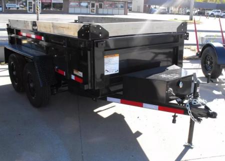 New Dump Trailer 5 X 10 Low Profile With 6" Wood Extension  (9990 GVWR) Spreader Gate