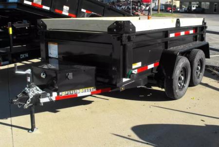 New Dump Trailer 5 X 10 Low Profile With 6  Wood Extension  (9990 GVWR) Spreader Gate