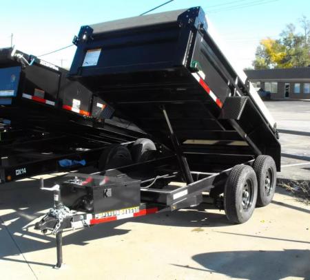 New Dump Trailer 5 X 10 Low Profile With 6" Wood Extension  (9990 GVWR) Spreader Gate