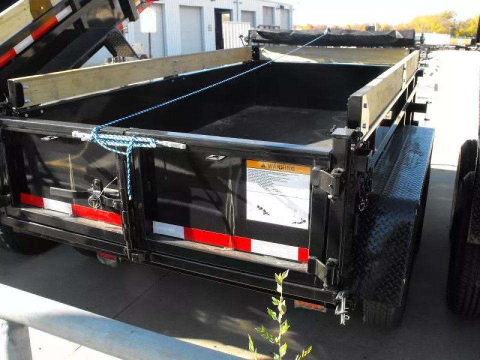 New Dump Trailer 5 X 10  Spreader Gate 9990 GVWR 6" Wall Extensions Tarp Included