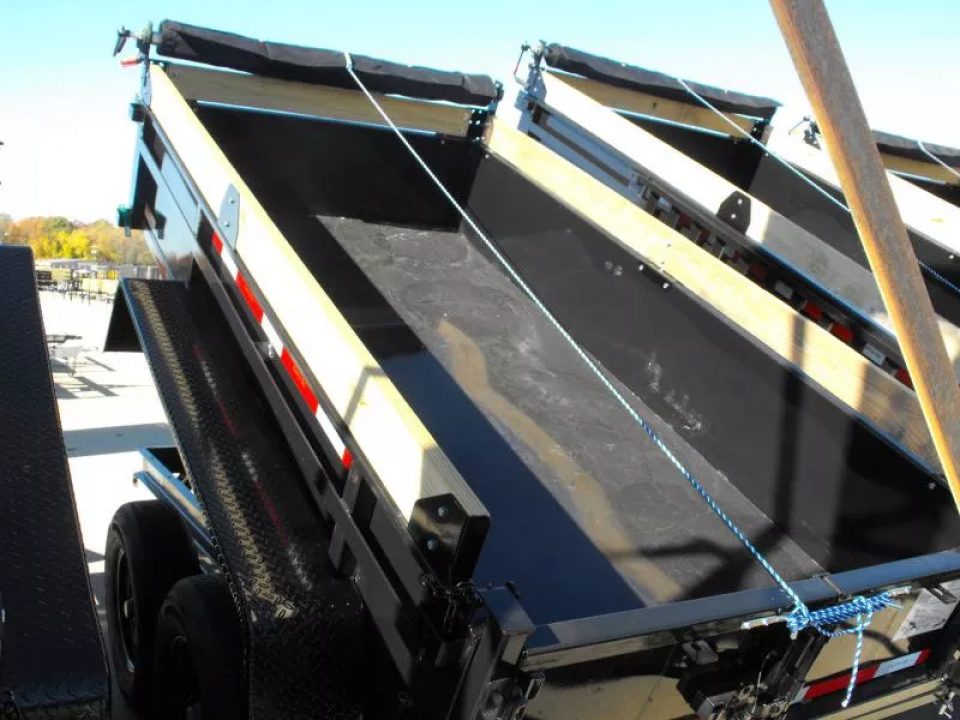 New Dump Trailer 5 X 10  Spreader Gate 9990 GVWR 6" Wall Extensions Tarp Included