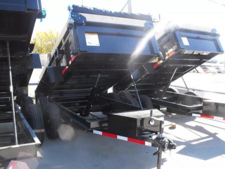 New Dump Trailer 5 X 10  Spreader Gate 9990 GVWR 6" Wall Extensions Tarp Included