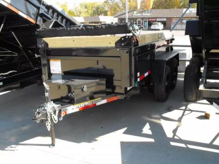 New Dump Trailer 5 X 10  Spreader Gate 9990 GVWR 6  Wall Extensions Tarp Included
