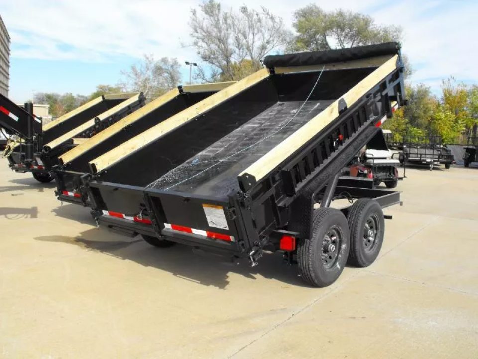 New Dump Trailer 7 X 12  Spreader Gate Tarp Included  14000 GVRW
