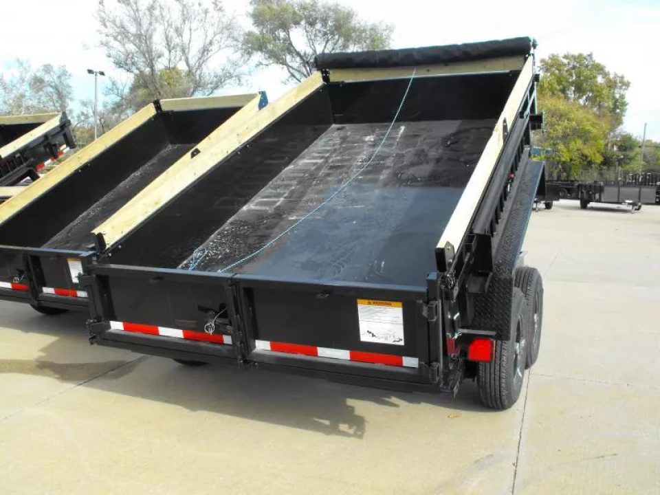 New Dump Trailer 7 X 12  Spreader Gate Tarp Included  14000 GVRW