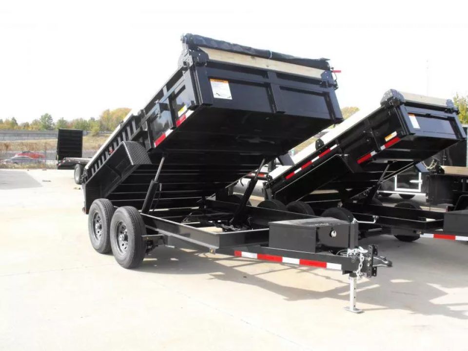 New Dump Trailer 7 X 12  Spreader Gate Tarp Included  14000 GVRW