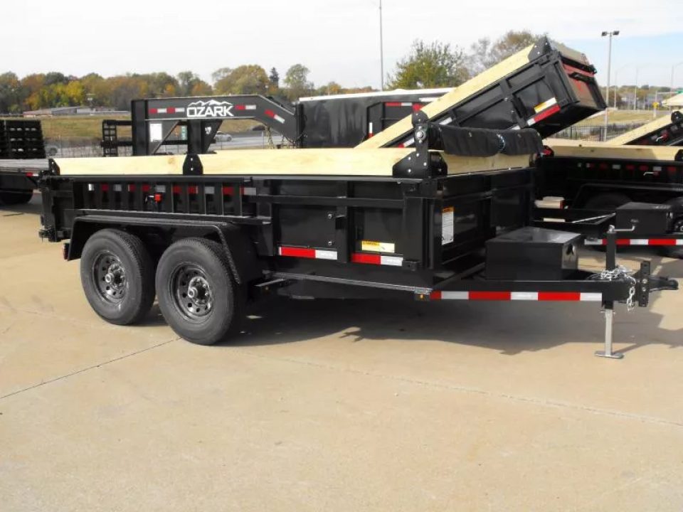 New Dump Trailer 7 X 12  Spreader Gate Tarp Included  14000 GVRW