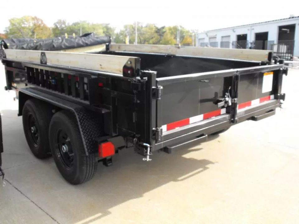 New Dump Trailer 7 X 12  Spreader Gate Tarp Included  14000 GVRW