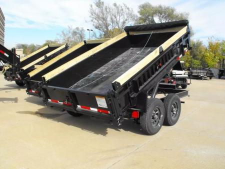 New Dump Trailer 7 X 12  Spreader Gate Tarp Included  14000 GVRW