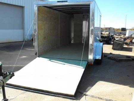 New SALE ***    Enclosed Trailer  7 x 14  RAMP DOOR   WHITE  In Color   7000 GVWR   6' 3"  Interior