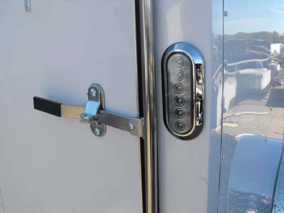 New Enclosed Trailer 6X 12  Ramp White In Color 2990 Axle